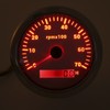 Tachometer Gauge, 9-32V DC 85mm RPM Meter Tachometer 0‑7000rpm Adjustable