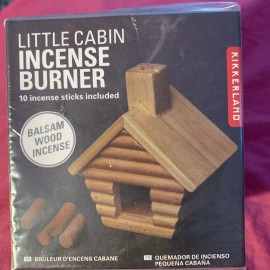 Kikkerland Little Cabin Incense Burner Wood Log Cabin Brand New
