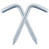 Shells 50PCS Silver Color Carbon Steel Metal Right-Angle Hooks 7