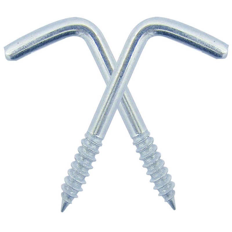 Shells 50PCS Silver Color Carbon Steel Metal Right-Angle Hooks 7