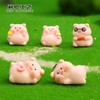 3D Cute Pig Figurine Accessories Creative Shoe Button Material Resin Parts DIY Accessories Small Ornaments Pink Pig Cheese. 200ea