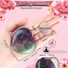 DUQGUHO 60mm Fluorite Crystals Large Heart Crystals and Healing Crystals