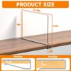 Clear Acrylic Shelf Dividers for Closet Organization - 2 Pack