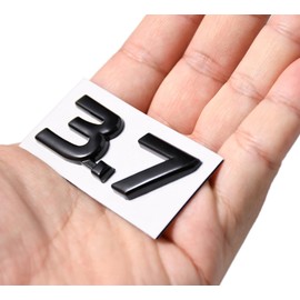 PartsTo Metal Blackout 3.7 Fender Side Boot Emblem Badge Decal for infiniti Q50 Q60 Q70 QX70 2014 2015 2016