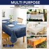 Pre-Cut Clear Plastic Disposable Tablecloth - Rectangular Covers Coreless Roll