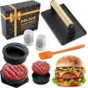 POLIGO 5‑PC Smash Burger Press Kit – Cast Iron Griddle