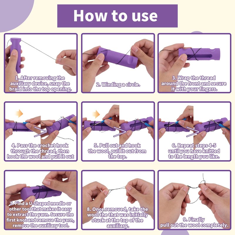 BOXOB Magic Circle Crochet Tool, Magic Ring Maker Crochet Hook