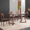 KIDOACOW Soft Leather Chair Seat Covers Dining Chairs Set of