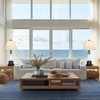 WIHTU Modern Lighthouse Table Lamps Set of 2, White Navy