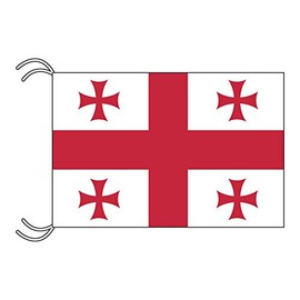 TOSPA Georgia Flag ML Size 17.7 x 26.6 inches (45 x 67.5 cm), Made in Japan, World Flag Series