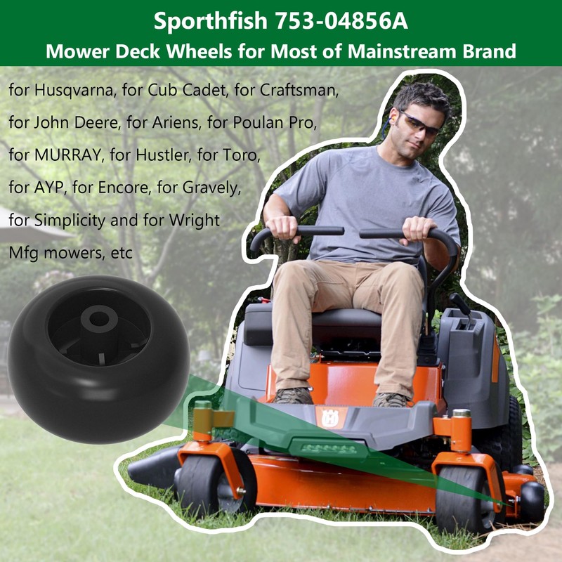 Sporthfish 753-04856A Mower Deck Wheels for Cub Cadet Craftsman Husqvarna
