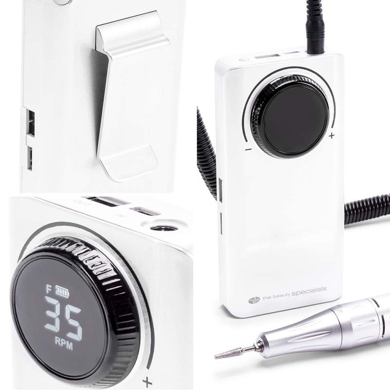 Rio Professional Electric Nail File, Portable Wearable Controller, 35000 RPM