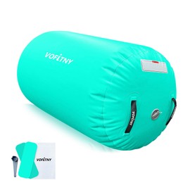 VOFiTNY Inflatable Gymnastics Air Barrel 4'L x 3'D Tumbling Octagon Mat Roller Back-bend Trainer for Home/Gym Without Pump