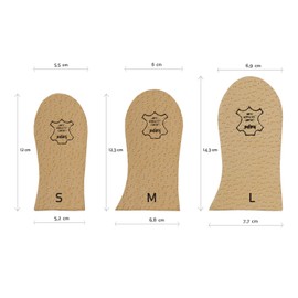 Heel Lift Elevator, Heel Raise, Heel Pad, Orthotic Wedge, Shoe Pad, Many Widths and Heights, Leather Cover, Kaps Topmed, 2 Pieces Left and Right (Height 25 mm / 1.0 inch - Size M)