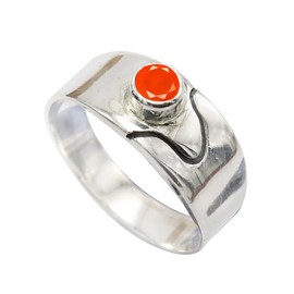 Karneol Edelstein Bandring 925 Sterling Silber Bandring Herren und Damen Bandring Alle Größen Schmuck CRG1081AF8_(54 (17.2))