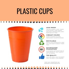 Exquisite 12 oz Clear Plastic Cups II 50 Count Bulk Pack Disposable Party Cups II Premium Quality Plastic Tumblers for Parties