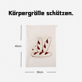 Sandwich Bags Natural Bread Bags Linen with TPU Inner Lining Pack of 2 Bread Bags Storage Fresh Bread Bags Bread Storage Bread Storage 40 x 30 cm