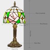 Ppbmocw Small Tiffany Style Lamp,8X14 Inches Tiffany Style Table Lamp,Mini