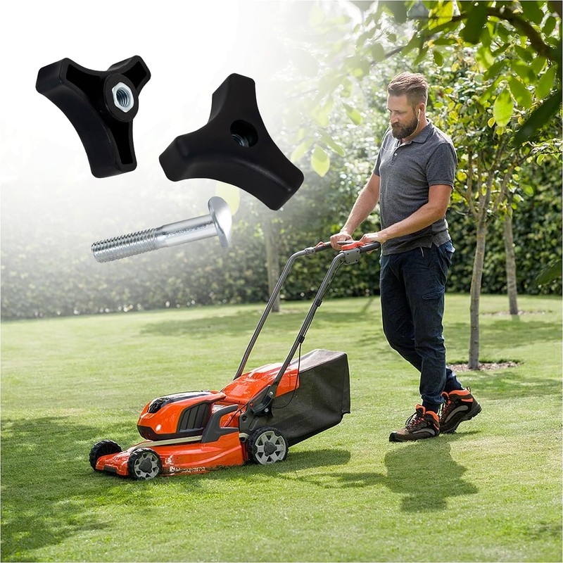 BHSTTNIXP 2 Sets Lawn Mower Handle Bolts,Triangle Nut and Bolts