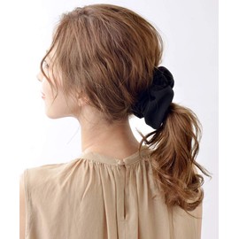 Vingtaine HS-135 Simple, Plain, Volume, Chou, Adult, Casual, Hair Access, Office, Black