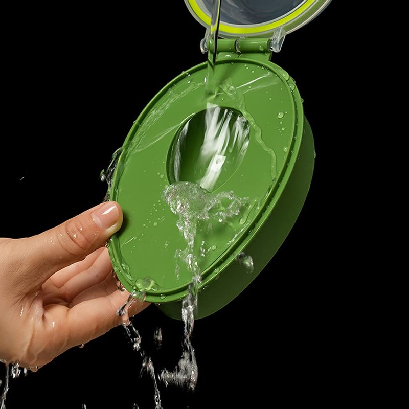 MEELYHOME Modern/Minimalist Avocado Keeper, Green Plastic, 15.3x11x8cm/6.02x4.33x3.15, Take-Out