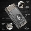 FANKAI Torch Lighter with Cigar V Cutter, Double Jet Flame