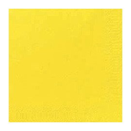 Duni Cocktail Napkins 3lagig Cellulose Uni Gelb, 24 x 24 cm Pack of 250