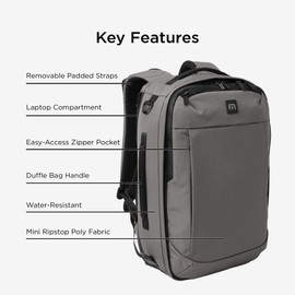 TravisMathew Lateral Convertible Backpack TMB106, Graphite