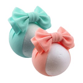 LDDCX Bows for Baby Girls Headband, Newborn Bows Headbands Baby Hair Bows Hairbands Hair Accessories.(FD104) (Mint Peach)