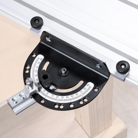 POWERTEC Adjustable Angle Track Saw Miter Guide for Ridgid Guide Rail – 13 Positive Stops, Precision Miter Cuts for Woodworking, Cabinet Making, Trim Work, Home DIY Projects (72182)