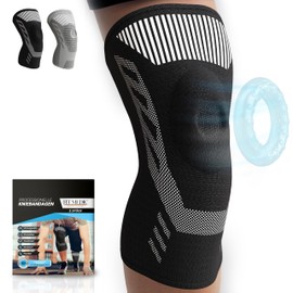 FIT MEDIC Professional Knee Support I (Test Winner) Knee Support with Gel Pad Supportive & Flexible I Unisex Meniscus Bandage for Knee Pain Ideal for Sports, Everyday Life & Rehabilitation I Knee Pads