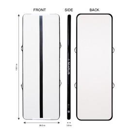 Inflatable Air Gymnastics Mat 10ft Training mat tumbling mat 4 inches Thick with Electric Pump for Home/Gym/Outdoor