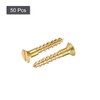 sourcing map Wood Screws M2 x 12mm Slotted Flat Head