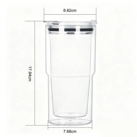 Double Wall Reusable Drinking Cup With Straw Eco Friendly BPA Free Mason Jar Tumbler for Portable Cold Drink Cupcolor: set34/20pcs-clear, Capacity: 18oz