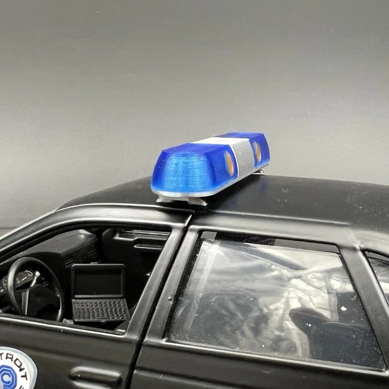 LED-Compatible Lightbar 1/24 1/25 Blue Whelen 80H 90H 8000 Lightbar