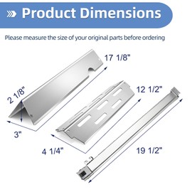 Secbinw Grill Replacement Parts for Weber Genesis 2 E310 E315 E330 S335 LX 340 Stainless Steel 66032 Flavorizer Bars 66040 Heat Deflector 3 Burner Tubes for Weber Genesis ii 300 Series GS4 66795 67490