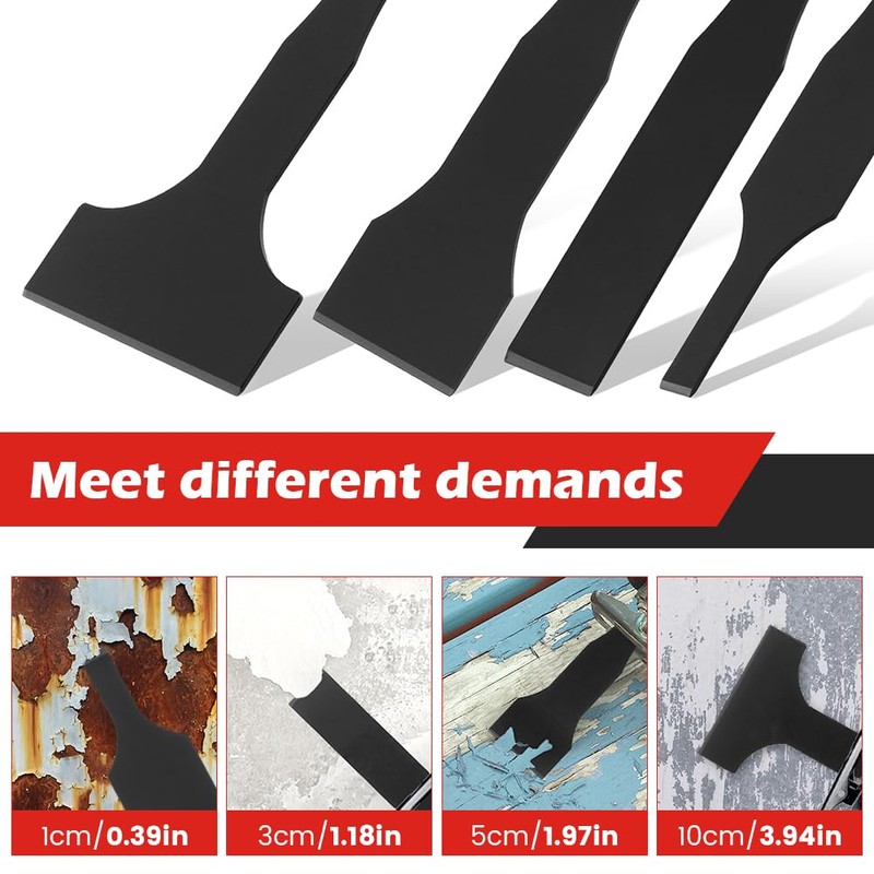4pcs Reciprocating Saw Scraper Blade, Heavy Duty High Carbon Steel