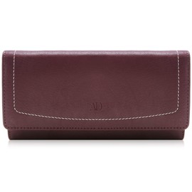 Leather Clutch RFID Wallets For Women - Big Womens Wallet With Checkbook Cover Accordion Purse Organizer Zip Coin Pouch Gifts For Women