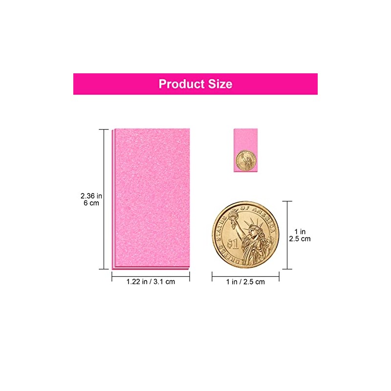Diesisa Lima de uñas con bloque de tampón, esponja de