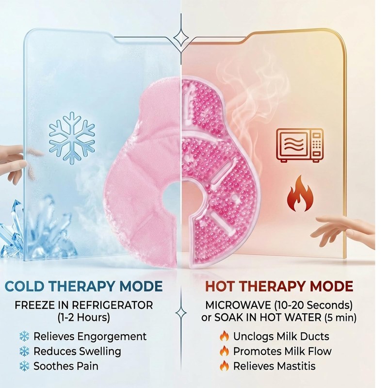Breast Ice Pack 2 Pack Gel Ice Pack for Breast