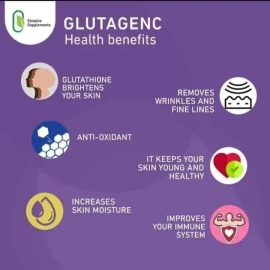 Simplee Supplements GlutaGenC Glutathione - 60 Capsules