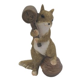 Gemmia Garden Squirrel Figurine- Brave Squirrel Statue