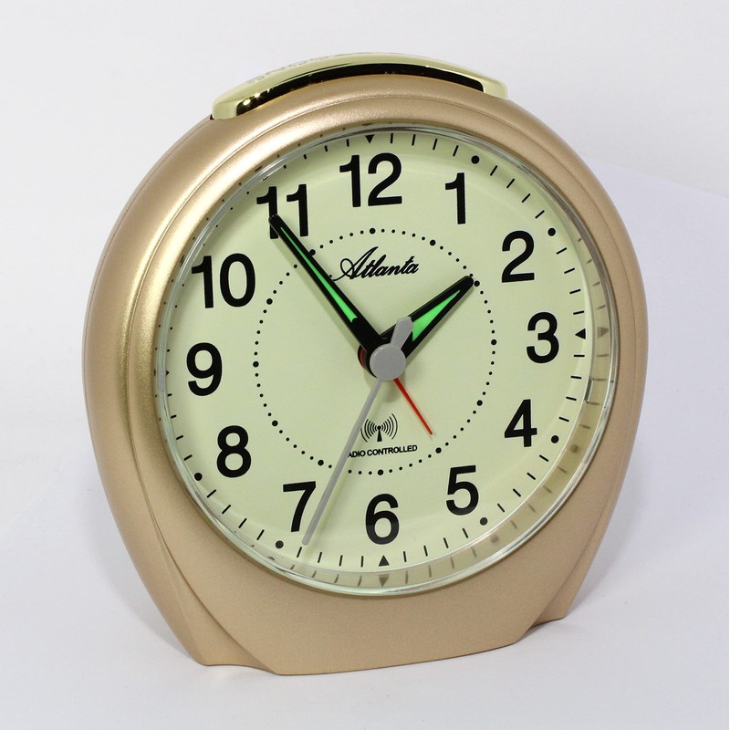 Atlanta Radio Alarm Clock Analogue with Light Luminous Dial Repetition