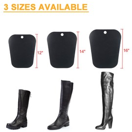 Homend 5 Pairs (10 Sheets) Boot Shaper Form Inserts Boots Tall Support for Women and Men, Black, 14"