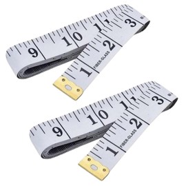 Pack of 2 - Dual Sided Durable Measuring Tape for Body, Waist, Clothes, Fabric, Sewing, 150cm, Fibre Glass