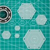 BOXOB 6pcs Hexagon Quilting Templates Set, 1" 1.5" 2" 3"