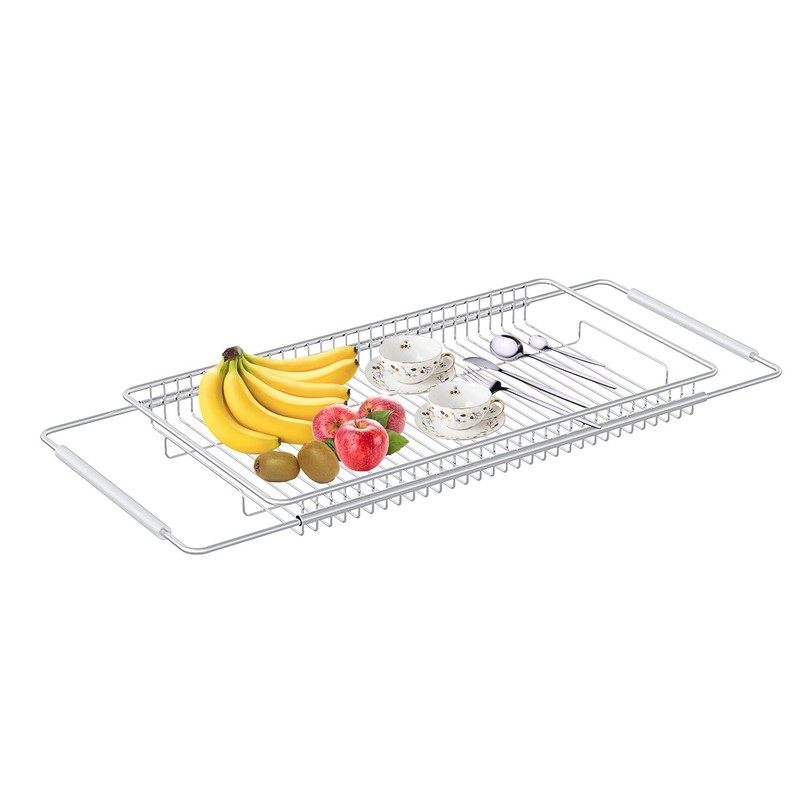 TABABAO Stainless Steel Extendable Dish Drying Rack - Over Sink,