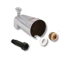 Wholesale Maintenance Supply Universal Diverter Tub Spout, Satin Nickel Finish - Fits 1/2" To 3/4" Wall Nipple - For 1/2" Copper Slip Fitting Or 1/2" Pipe Thread - 5-1/4" Length - Die-Cast Zinc