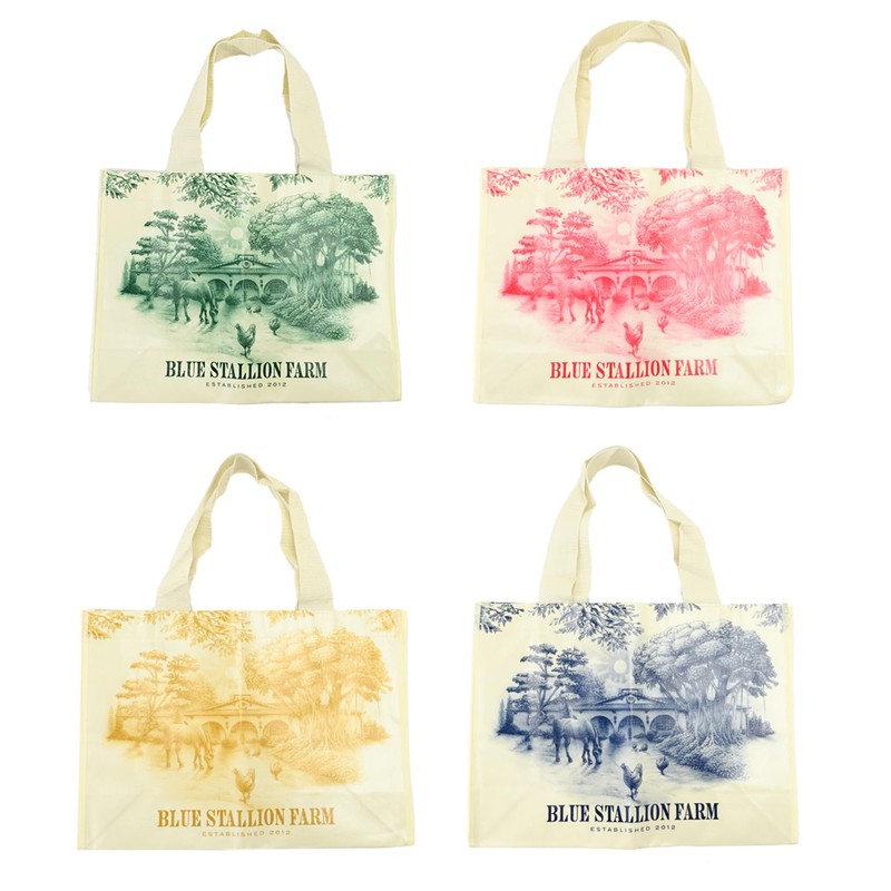 Blue Stallion Market Shopping Bag