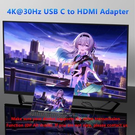 USB C to HDMI Adapter, USB 3.0 Laptop Docking Station, 6 in 1 USB C Docking Station with HDMI/Ethernet/PD/USB 3.0